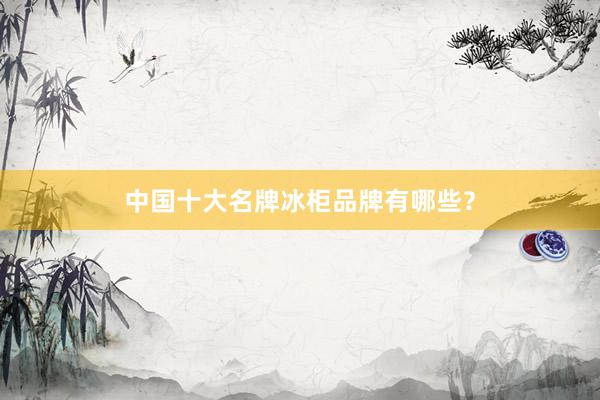 中国十大名牌冰柜品牌有哪些？